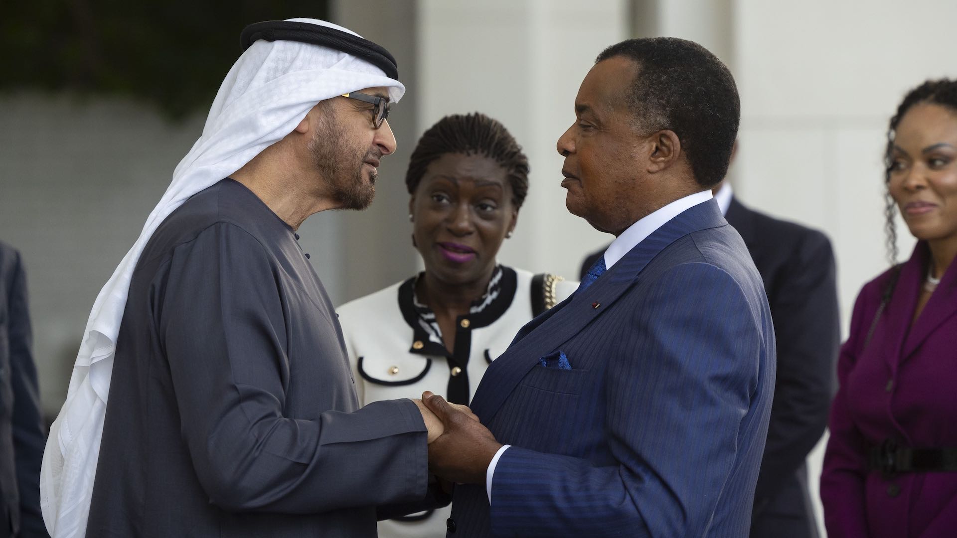 BAE başkanı Kongo-Brazzaville başkanını karşıladı
